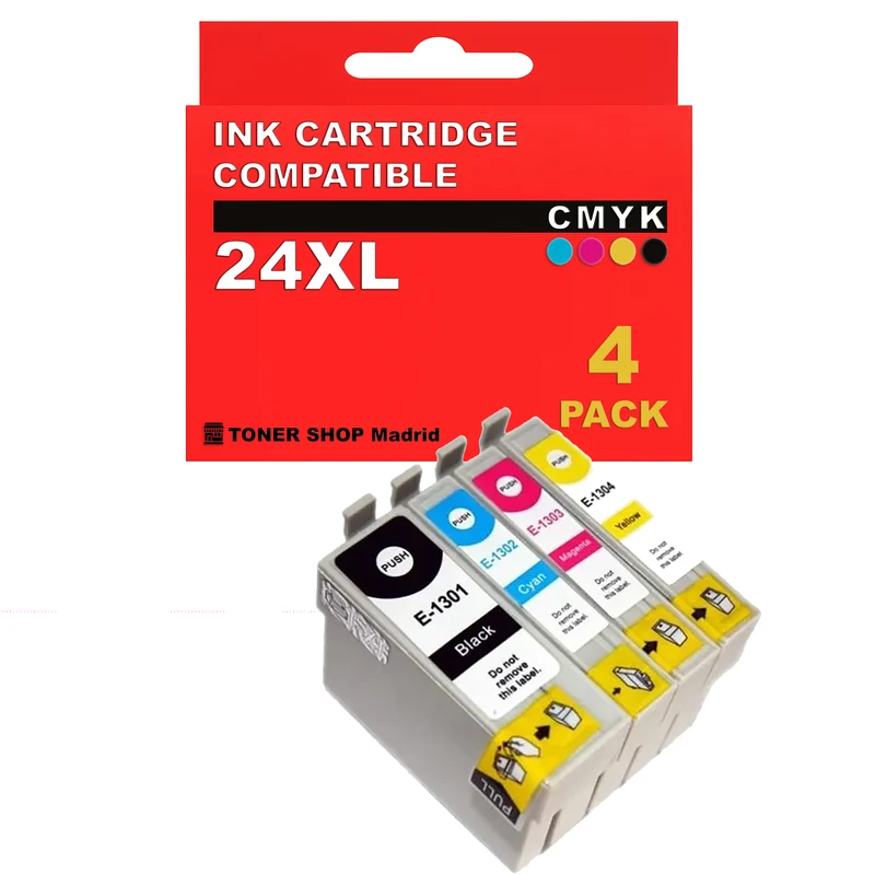 BDink Cartuchos Tinta Compatible Epson 24XL CMYK (Pack 4)