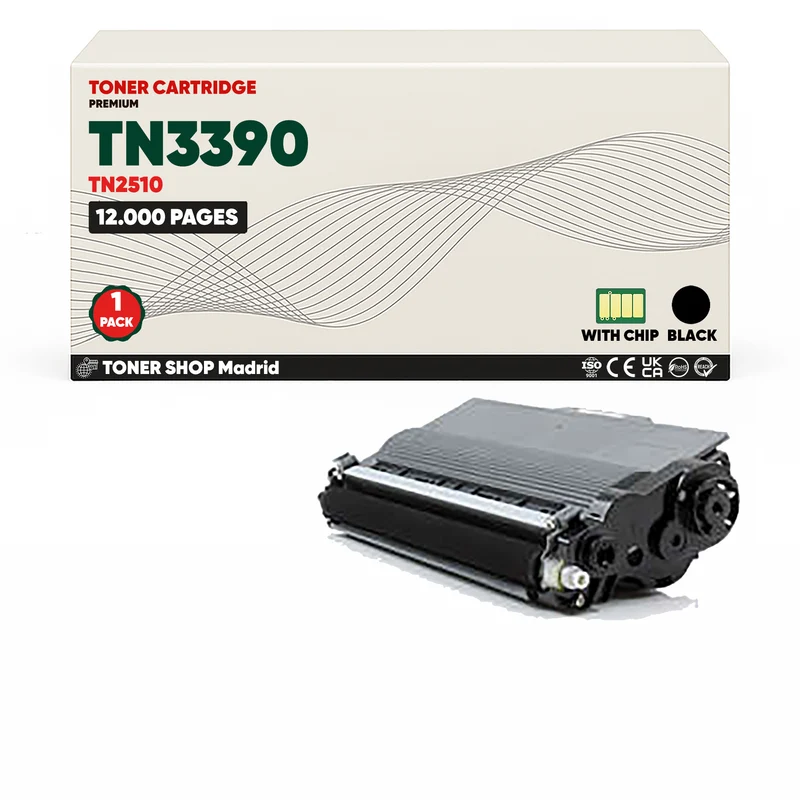 BDink Tóner Compatible Brother TN3390 BK Negro 12000 páginas