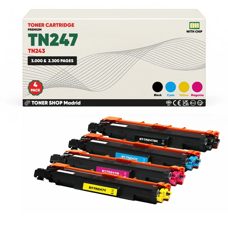 BDink Pack 4 Tóners Compatibles Brother TN247 TN243 (Pack 4)