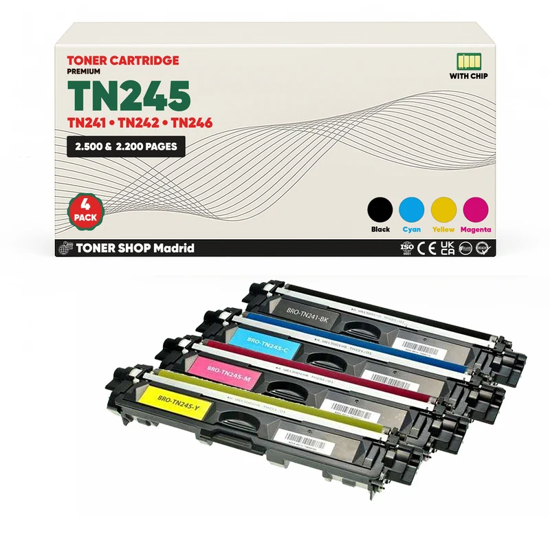 BDink Pack 4 Tóners Compatibles Brother TN241 TN245 (Pack 4)