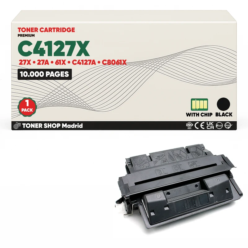 BDink Cartucho Tóner Compatible HP C4127X/27A/61X Negro (Pack 1)
