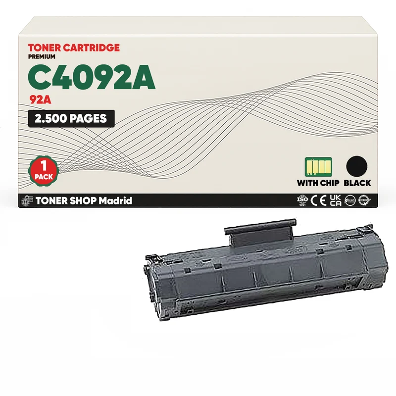 BDink Cartucho Tóner Compatible HP C4092A Negro (Pack 1) - Reemplaza 92A