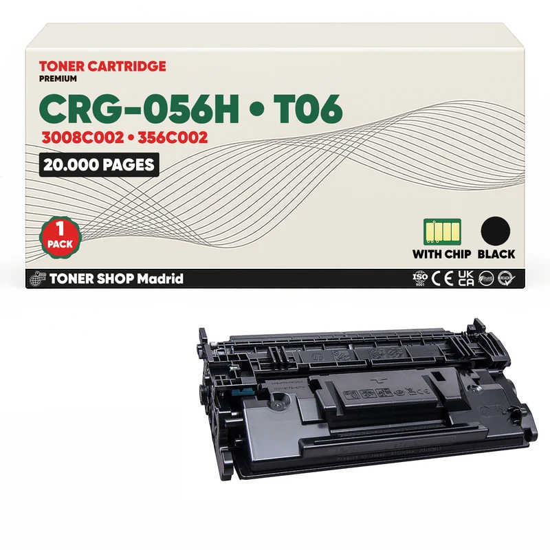 BDink Cartucho Tóner Compatible Canon 056H/T06 Negro