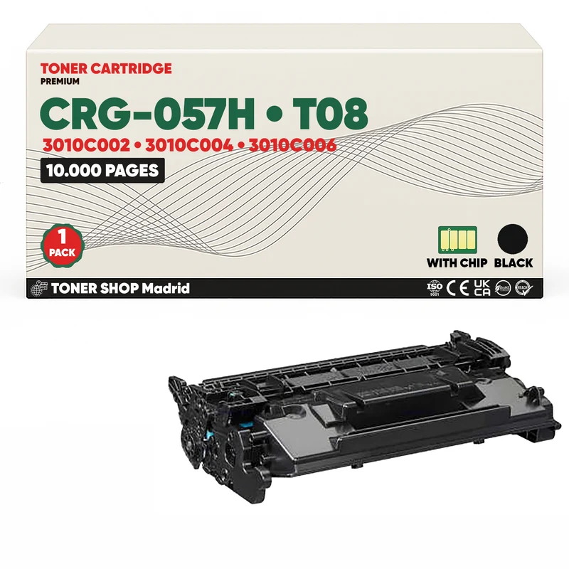 BDink Cartucho Tóner Compatible Canon 057H/T08 Negro