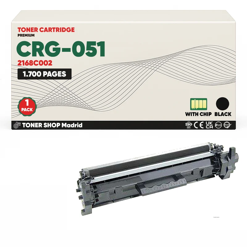 BDink Cartucho Tóner Compatible Canon 051 Negro