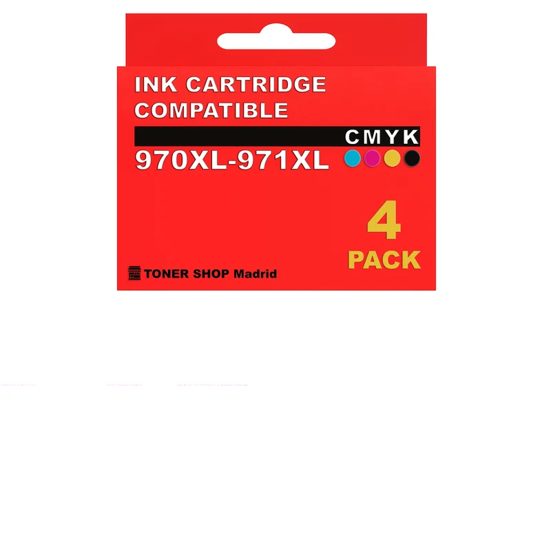 BDink Cartuchos Tinta Compatible HP 970XL 971XL CMYK (Pack 4)