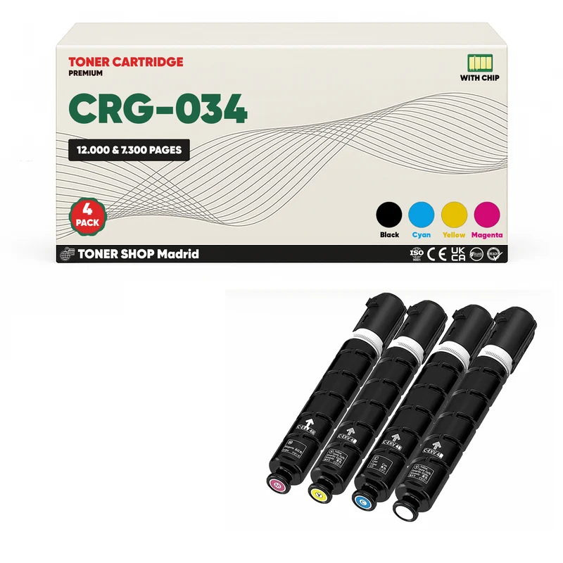 BDink Tóner Compatible Canon 034 (Pack 4 CMYK)