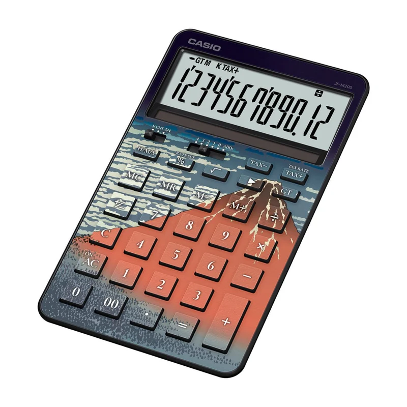 CASIO Hokusai Design Calculator Red Fuji 12 Digit JF-M200-TJ-KHG-N
