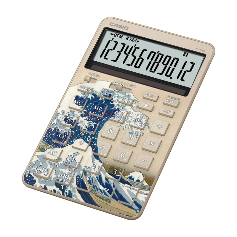 CASIO Hokusai Design Calculator The Great Wave 12 Digit JF-M200-TJ-KHK-N