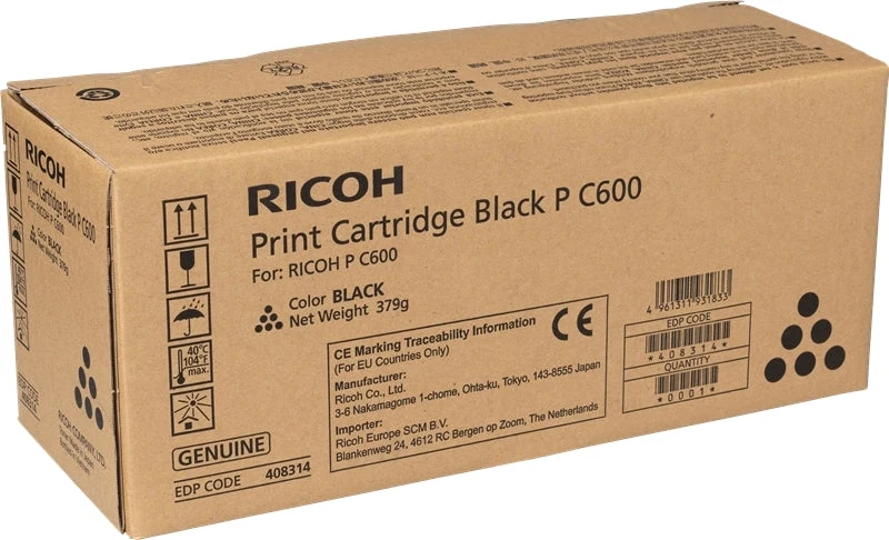 Ricoh PC600 Negro Tóner Original - 408314/P C600BK