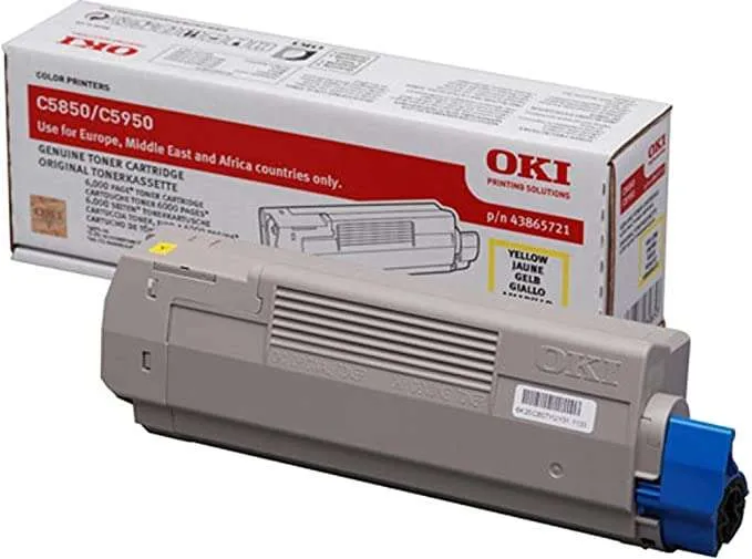 OKI C5850/C5950/MC560 Amarillo Tóner Original - 43865721