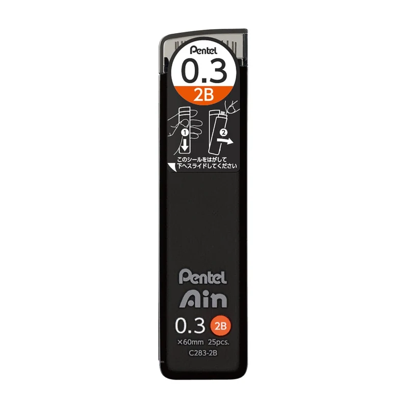 Pentel Ain Mechanical Pencil Lead 0.3mm 2B C283 2B