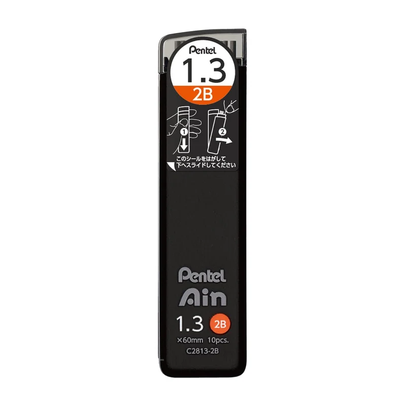 Pentel Ain Mechanical Pencil Lead 1.3mm 2B C2813 2B