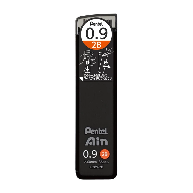 Pentel Ain Mechanical Pencil Lead 0.9mm 2B C289 2B