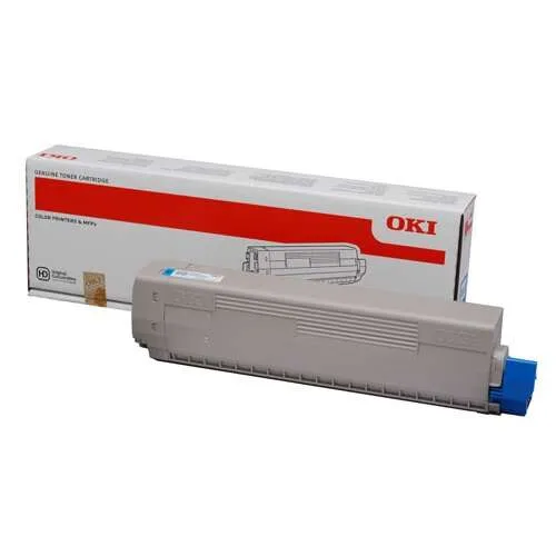OKI C822 Cyan Tóner Original - 44844615
