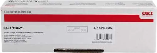 OKI B431/MB461/MB471/MB491 Negro Tóner Original - 44917602