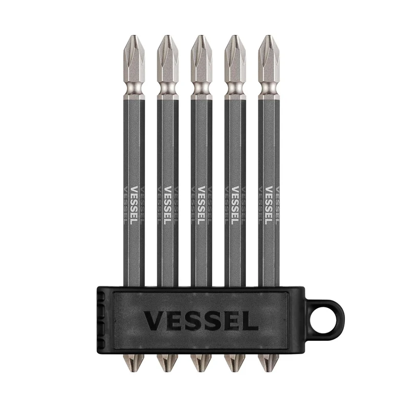 Vessel Double-Ended Tough Color Bits Galaxy Black 5-Pack +2x110mm (GS5P-GBK)