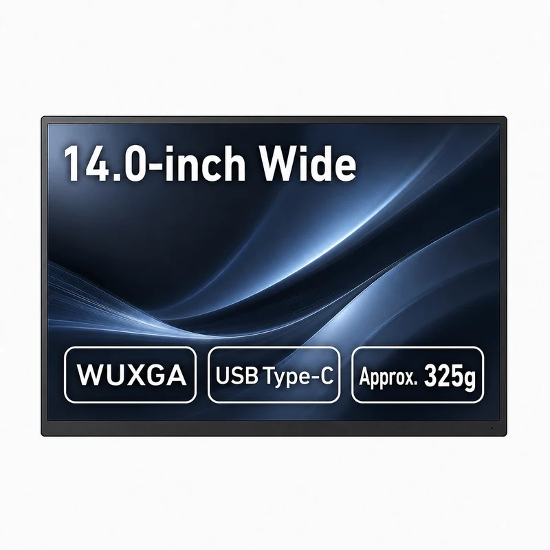 VAIO 14" Portable Monitor Vision+ 14 WUXGA 16:10 Slim 325g USB‑C