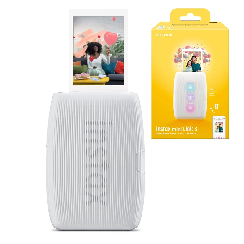 FUJIFILM instax mini Link 3 Smartphone Printer Clay White