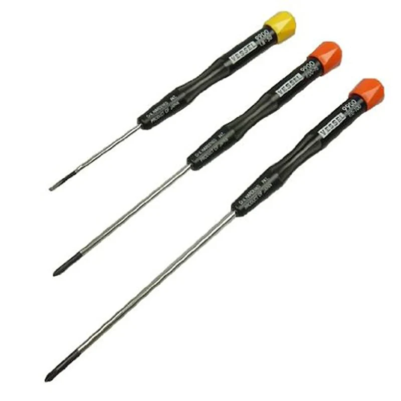 VESSEL Micro Precision Screwdriver Set 3-piece (+00 +0 -1 8) 9902