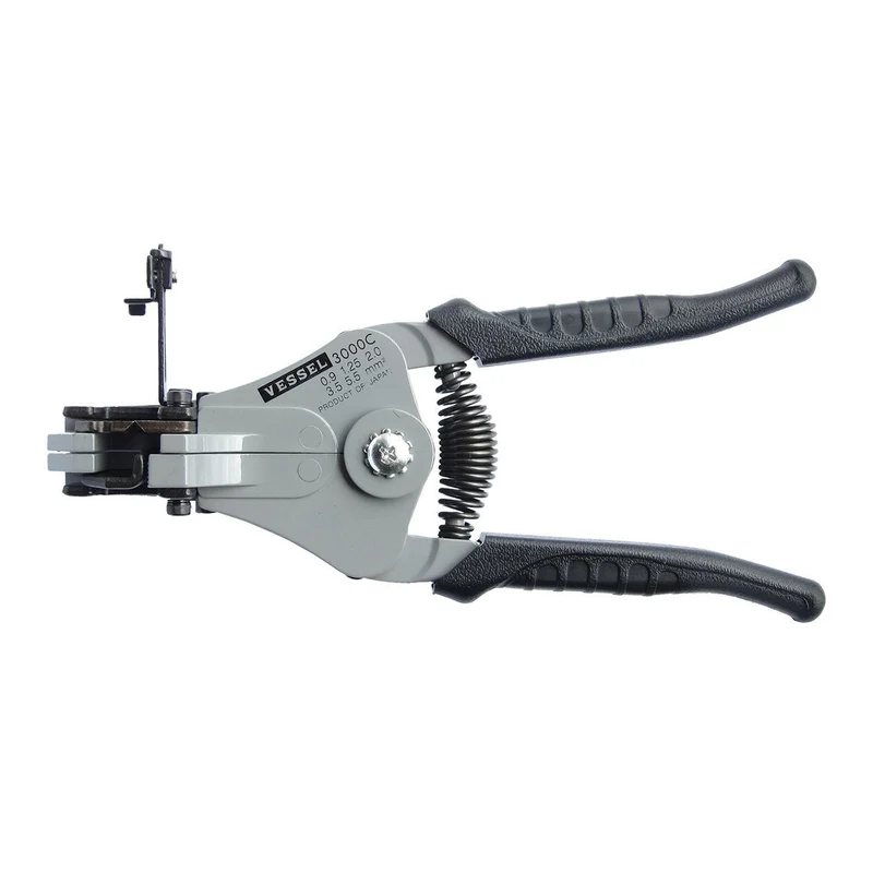 VESSEL Wire Stripper (Stranded C 3000C) — Electrician Exam Compliant Black
