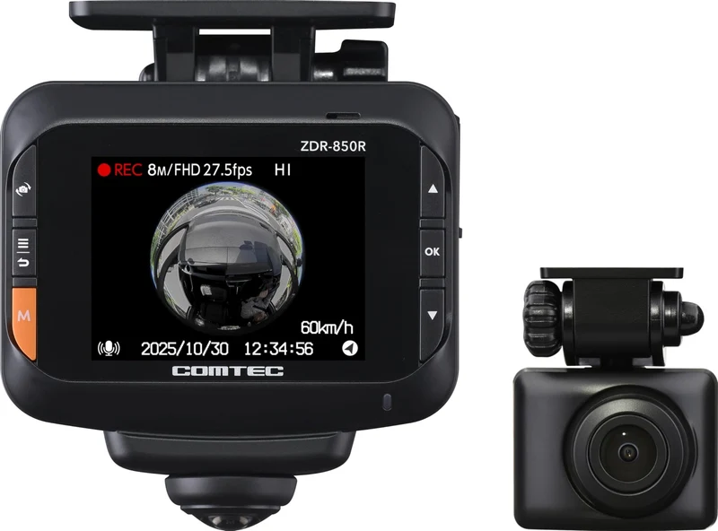 COMTEC ZDR-850R 360° Dash Cam + Rear Cam GPS STARVIS Parking Mode