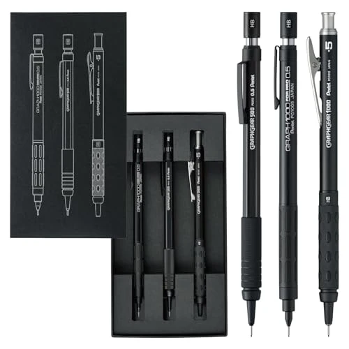Pentel Drafting Mechanical Pencils - 60th Anniversary 0 5mm (3-pack)