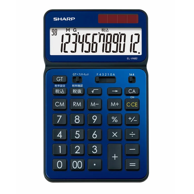 Sharp Calculator 50th Anniversary Nice Size Model EL-VN82-AX Blue