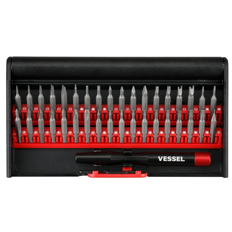 VESSEL Precision Interchangeable Screwdriver Set 36 Bits for Electronics 9836