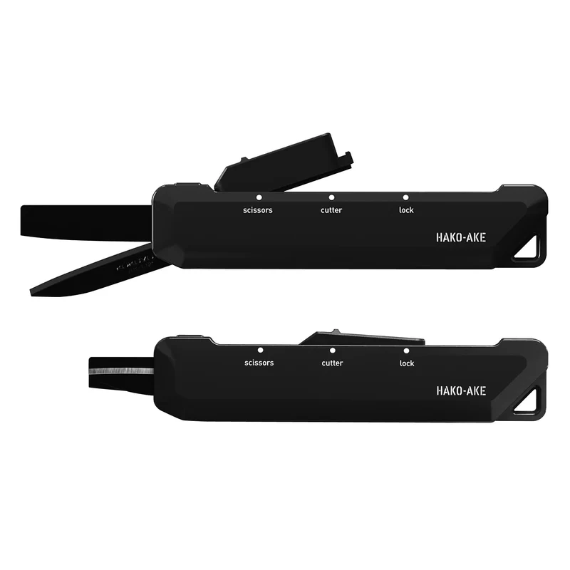 KOKUYO 2Way Cutter Scissors Titanium Blade Black AMHASA-T420D