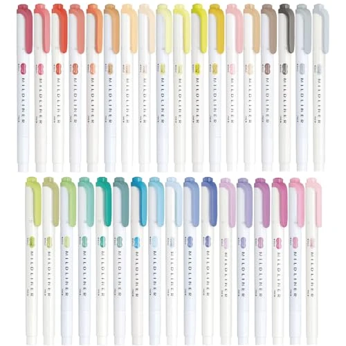 Zebra Mildliner Highlighter 35 Colors WKT7-ALL35-AZ Set