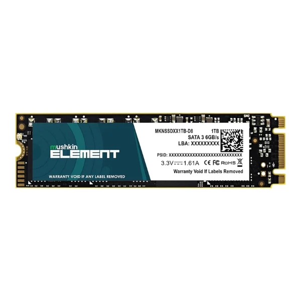 Disco Duro SSD Mushkin Element 1TB M.2 2280 PCIe Gen3 x4 NVMe - MKNSSDEV1TB-D8