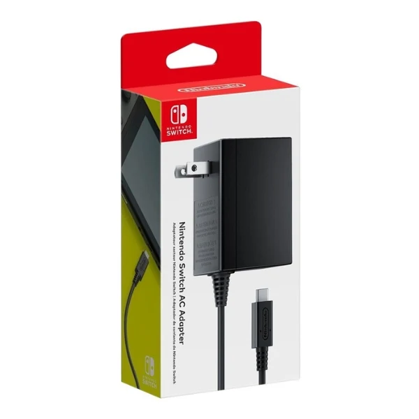 Adaptador de corriente Nintendo Switch AC Adapter para Switch, Switch Lite y Switch OLED - 045496590222 - Negro
