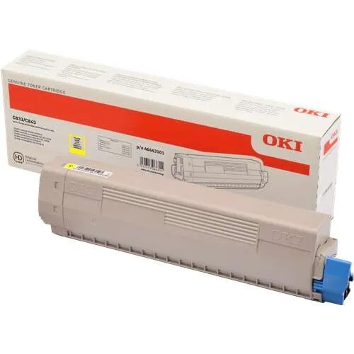 OKI C833/C843 Amarillo Tóner Original - 46443101
