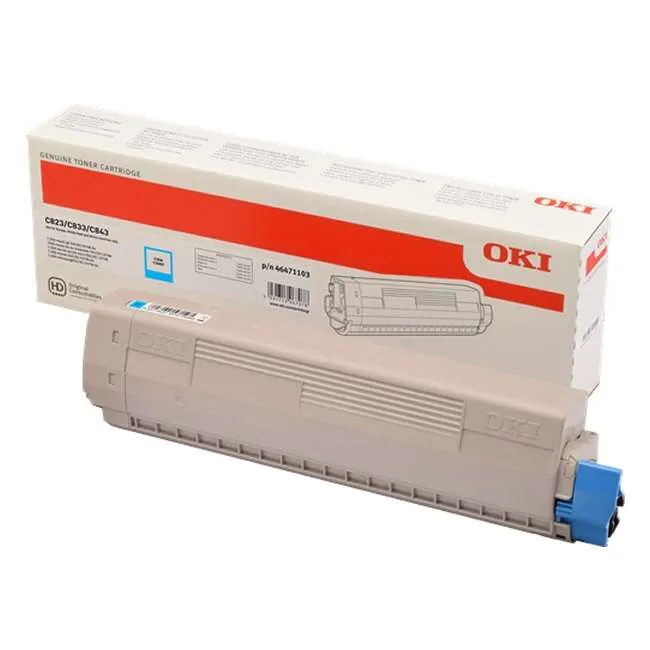 OKI C823/C833/C843 Cyan Tóner Original - 46471103