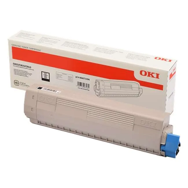 OKI C823/C833/C843 Negro Tóner Original - 46471104
