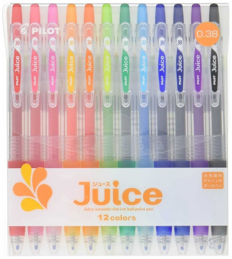 PILOT Juice Gel Ink Ballpoint Pen 0 38mm 12 colors set (LJU120UF-12C)