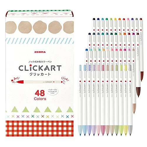 Zebra Water-based Pen Clickart 48 colors set WYSS22-48C