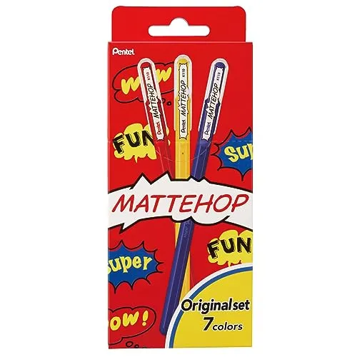 Pentel Color Ballpoint Pen Matt Hop Original 7 colors K110-V7STA