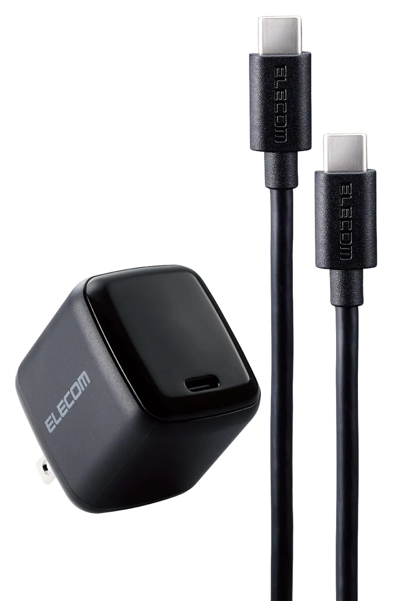 ELECOM AC Adapter for Notebook PC 45W Type-C PD USB cable 2m Black ACDC-PD8445BK