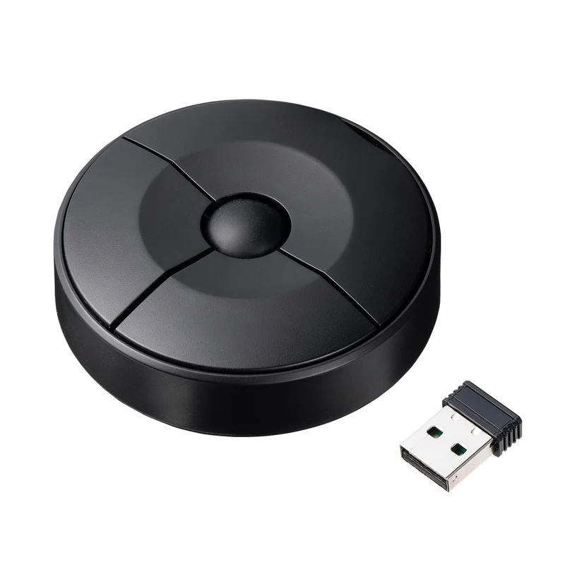 Sanwa Direct UFO Mouse Bluetooth Mouse USB-A Receiver Black 400-MAWBT198BK