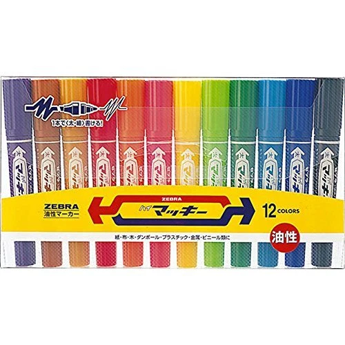 ZEBRA Oil-based Pen Hi-Mckee 12 Colors MC12C