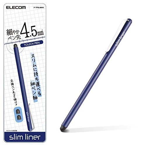 ELECOM Stylus stylus pen ultra-sensitive type Navy P-TPSLIMNV