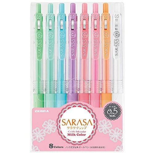 Zebra Sarasa Clip 0.5mm Ballpoint Pen 8 Color Set (JJ15-8C-MK )