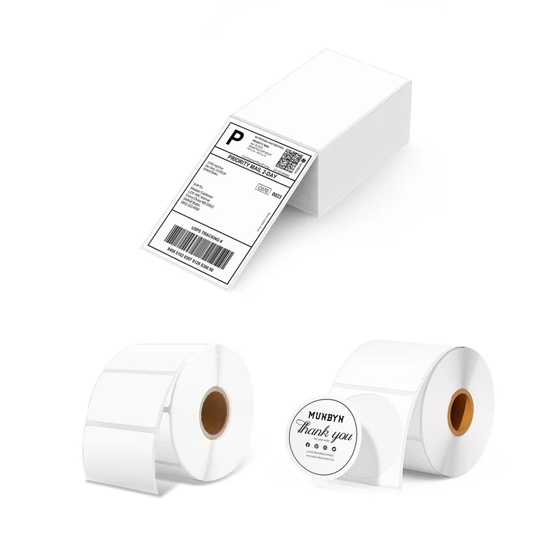 MUNBYN Supplement Verpackungs Etiketten-Kit für Individuelle Verpackung
