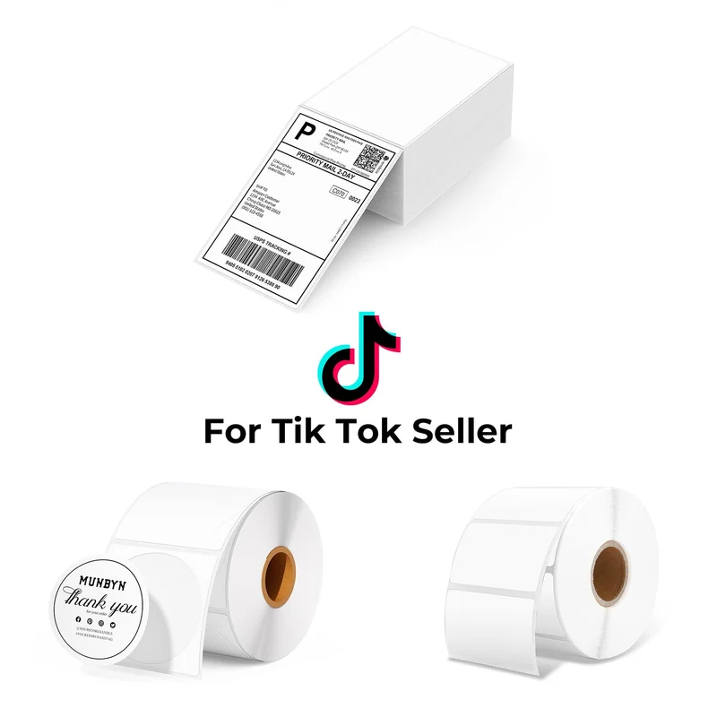 MUNBYN TikTok Starter Etiketten Set für Verpackung und Versand