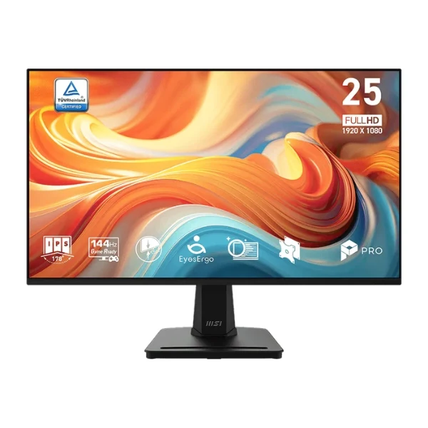 Monitor MSI PRO MP251 E14L 24.5" FHD IPS 144Hz 1ms Adaptive-Sync HDMI / VGA - Negro - 9S6-3PD2CM-048