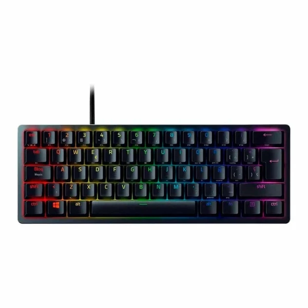 Teclado Gamer Razer Huntsman Mini 60% - Switches Ópticos Razer - RGB Chroma - USB Tipo C - Inglés - Negro - RZ03-03392900-R311