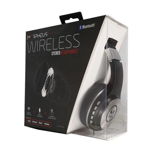 Audífonos Morpheus 360 Serenity HP5500B Wireless Bluetooth Stereo Headphones Negro