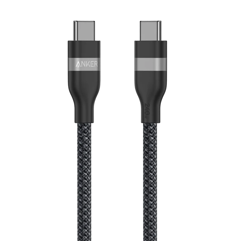 Cable Anker 240W USB-C to USB-C Cable (6ft Upcycled-Braided)